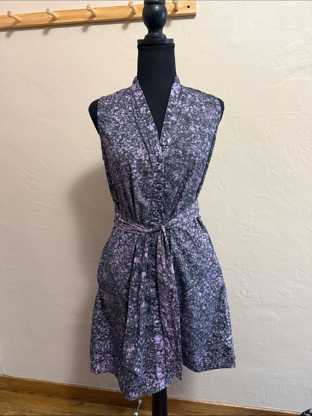 Global mama’s Black and Purple Speckled Shift Dress